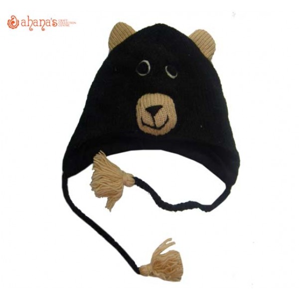 Woolen Animal Hat - Winter Hat - Children Hat - Knitted Hat - Woolen Funny Hat - Hand Knitted in Nepal - AN-013