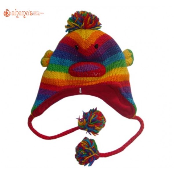 Woolen Animal Hat - Winter Hat - Children Hat - Knitted Hat - Woolen Funny Hat - Hand Knitted in Nepal - AN-032