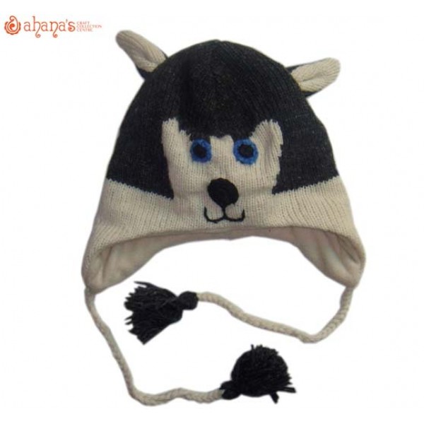 Woolen Animal Hat - Winter Hat - Children Hat - Knitted Hat - Woolen Funny Hat - Hand Knitted in Nepal - AN-037