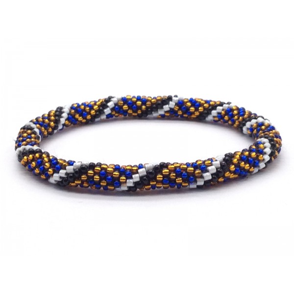 Round Brilliant Cut Multicolor Glass Beads Bracelet Crafted from Glass Beads and Cotton Threads - Distributed From Nepal