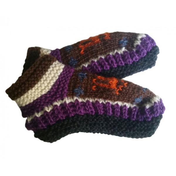 Woolen Knitted Shoes - Indoor Shoes for Winte - Made in Nepal