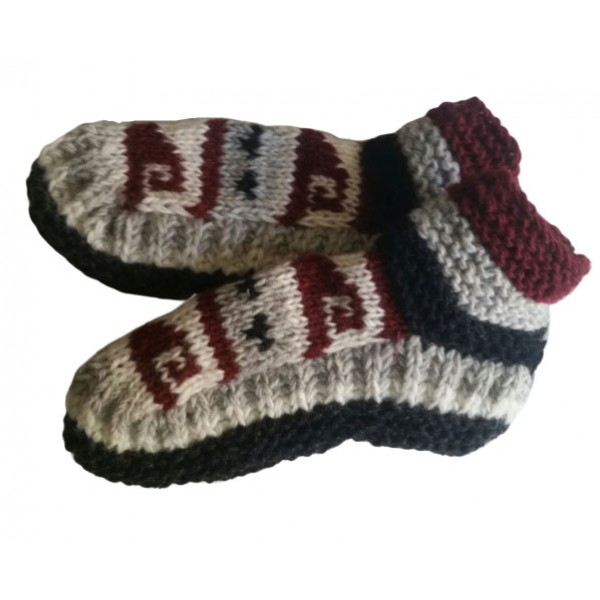 Woolen Knitted Shoes - Indoor Shoes for Winte - Made in Nepal